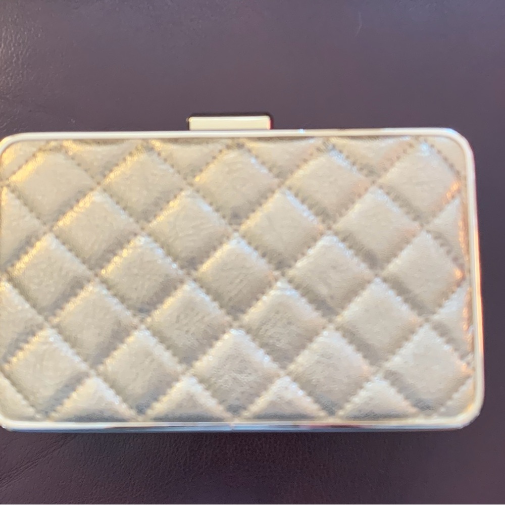 NWT Michael Kors Gold Metallic Leather Evening Bag